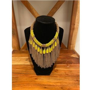 Neon yellow statement necklace